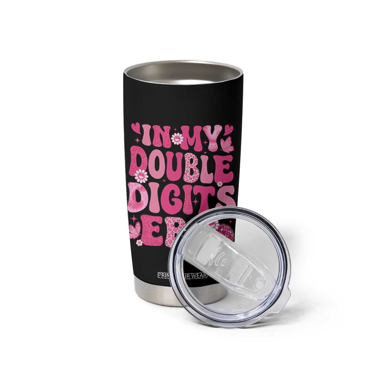10 Years Old Birthday Girl Tumbler Cup In My Double Digits Era TS10 Print Your Wear
