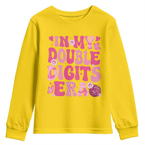 10 Years Old Birthday Girl Youth Sweatshirt In My Double Digits Era TS10 Daisy Print Your Wear