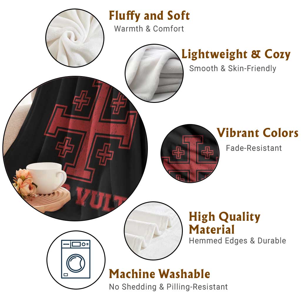 Catholic Knight Templar Crusader Cross Throw Blanket TS10 Print Your Wear