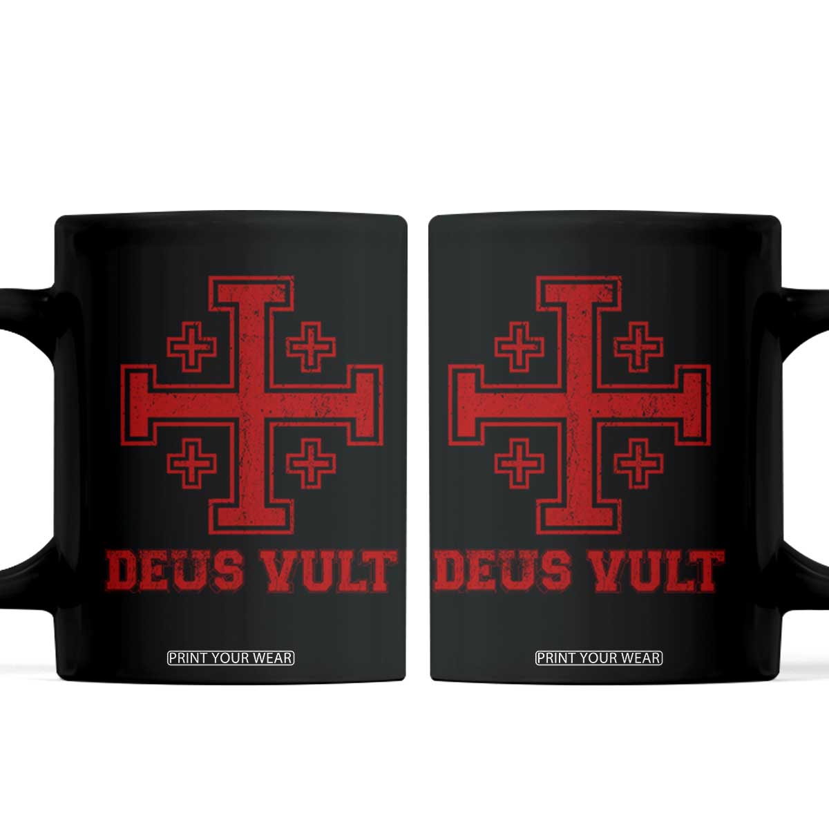 Catholic Knight Templar Crusader Cross Coffee Mug TS10 Black Print Your Wear