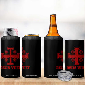 Catholic Knight Templar Crusader Cross 4 in 1 Can Cooler Tumbler TS10 Print Your Wear
