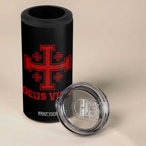 Catholic Knight Templar Crusader Cross 4 in 1 Can Cooler Tumbler TS10 Print Your Wear