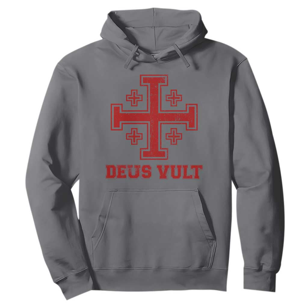 Catholic Knight Templar Crusader Cross Hoodie TS10 Charcoal Print Your Wear