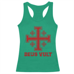 Catholic Knight Templar Crusader Cross Racerback Tank Top TS10 Irish Green Print Your Wear
