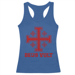 Catholic Knight Templar Crusader Cross Racerback Tank Top TS10 Royal Blue Print Your Wear