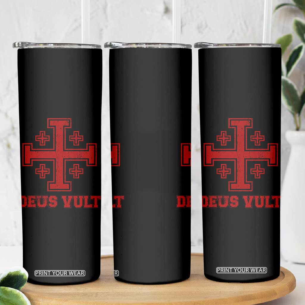 Catholic Knight Templar Crusader Cross Skinny Tumbler TS10 Print Your Wear