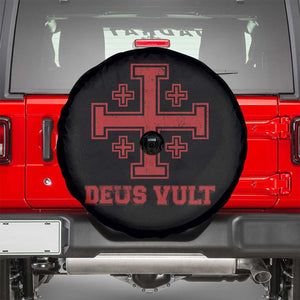 Catholic Knight Templar Crusader Cross Spare Tire Cover TS10 Black Print Your Wear