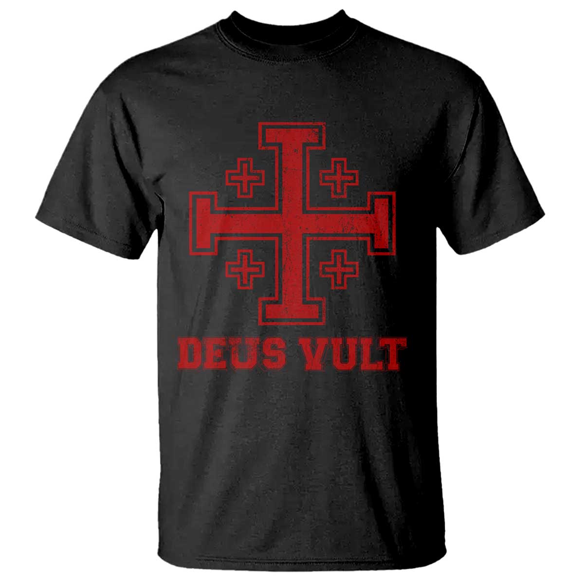 Catholic Knight Templar Crusader Cross T Shirt TS10 Black Print Your Wear