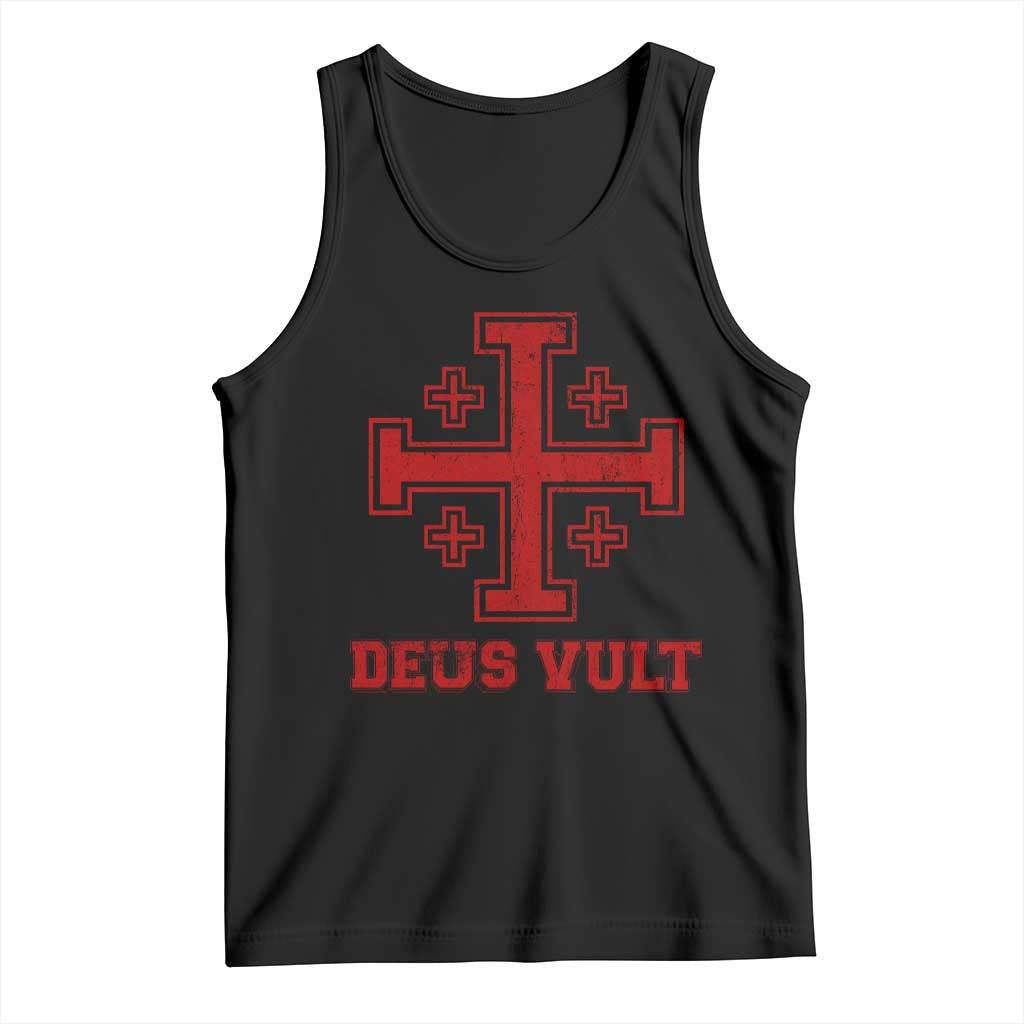 Catholic Knight Templar Crusader Cross Tank Top TS10 Black Print Your Wear