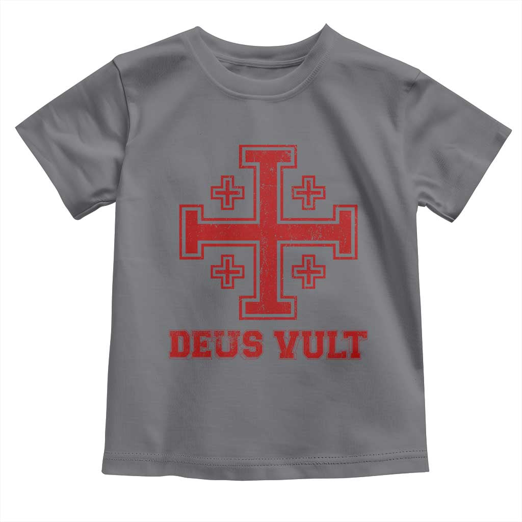 Catholic Knight Templar Crusader Cross Toddler T Shirt TS10 Charcoal Print Your Wear
