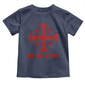 Catholic Knight Templar Crusader Cross Toddler T Shirt TS10 Navy Print Your Wear