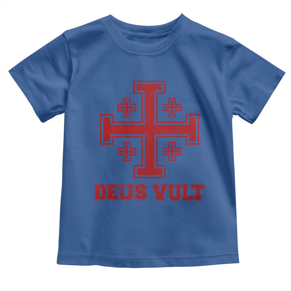 Catholic Knight Templar Crusader Cross Toddler T Shirt TS10 Royal Blue Print Your Wear