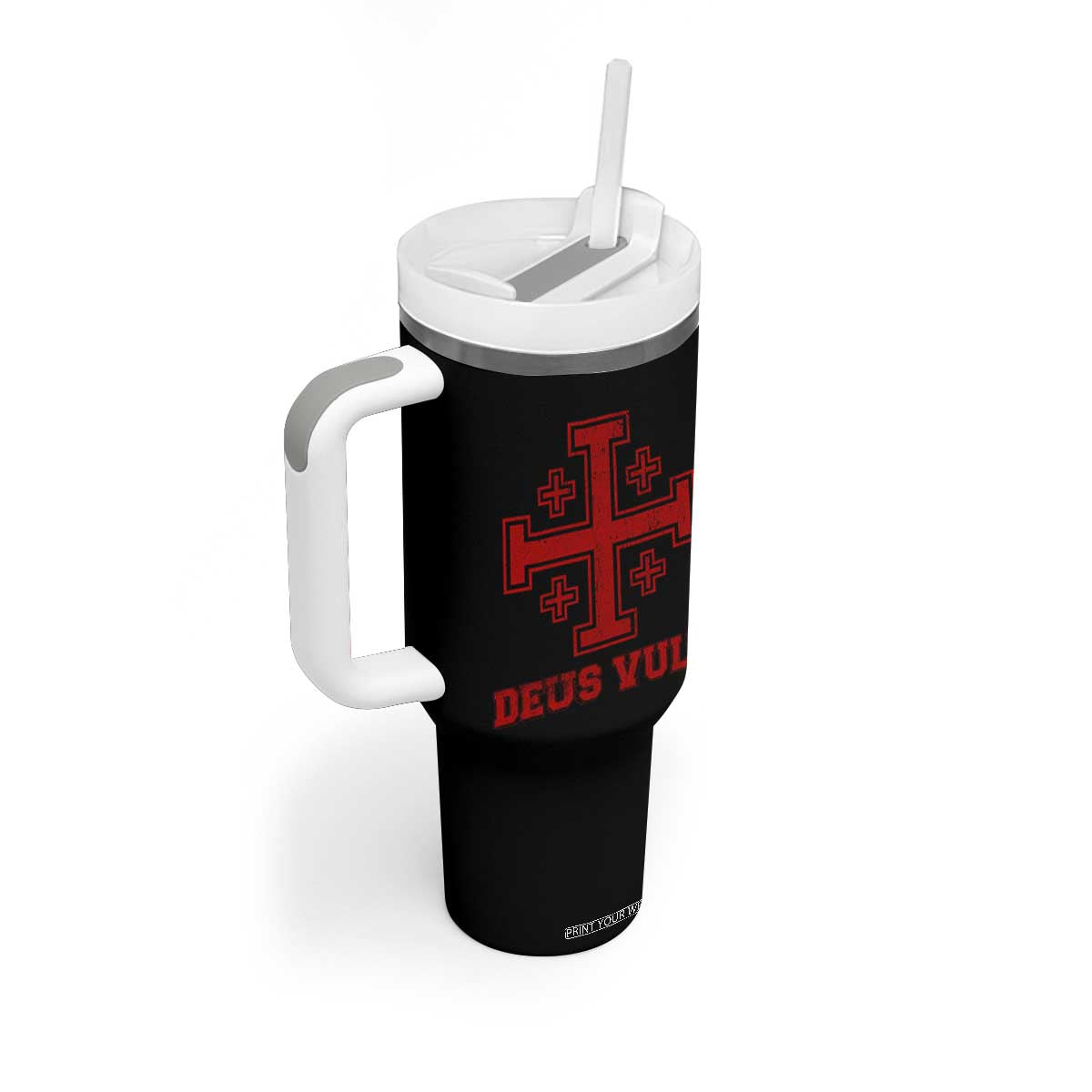 Catholic Knight Templar Crusader Cross Tumbler With Handle TS10 Print Your Wear