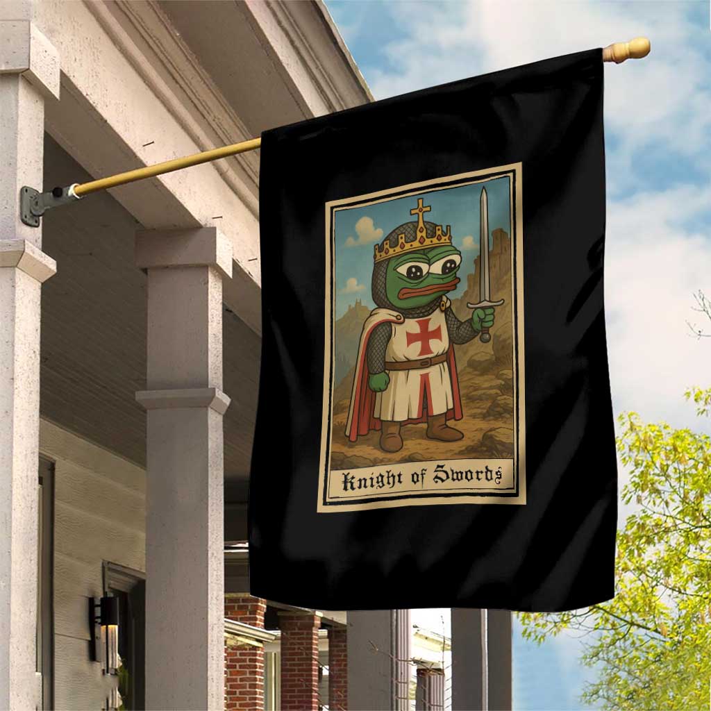 Funny Knight Meme Garden Flag Vintage Pepe Frog Templar Crusader Fren Soldier TS10 Print Your Wear