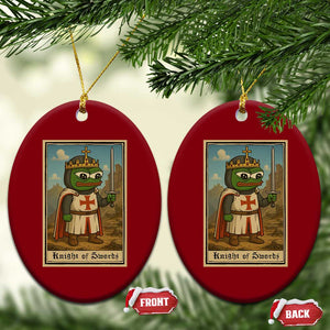 Funny Knight Meme Ceramic Ornament Vintage Pepe Frog Templar Crusader Fren Soldier TS10 Print Your Wear