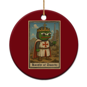 Funny Knight Meme Ceramic Ornament Vintage Pepe Frog Templar Crusader Fren Soldier TS10 1pc Red Print Your Wear