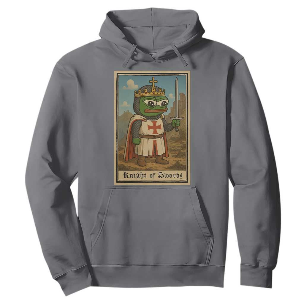 Funny Knight Meme Hoodie Vintage Pepe Frog Templar Crusader Fren Soldier TS10 Charcoal Print Your Wear