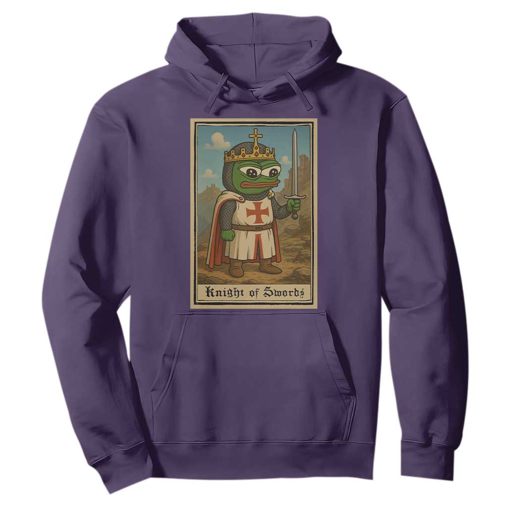 Funny Knight Meme Hoodie Vintage Pepe Frog Templar Crusader Fren Soldier TS10 Purple Print Your Wear