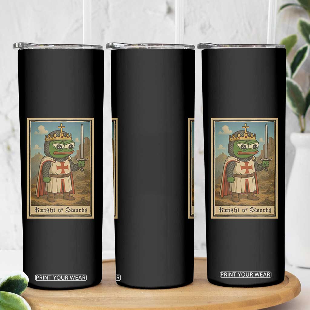 Funny Knight Meme Skinny Tumbler Vintage Pepe Frog Templar Crusader Fren Soldier TS10 Print Your Wear