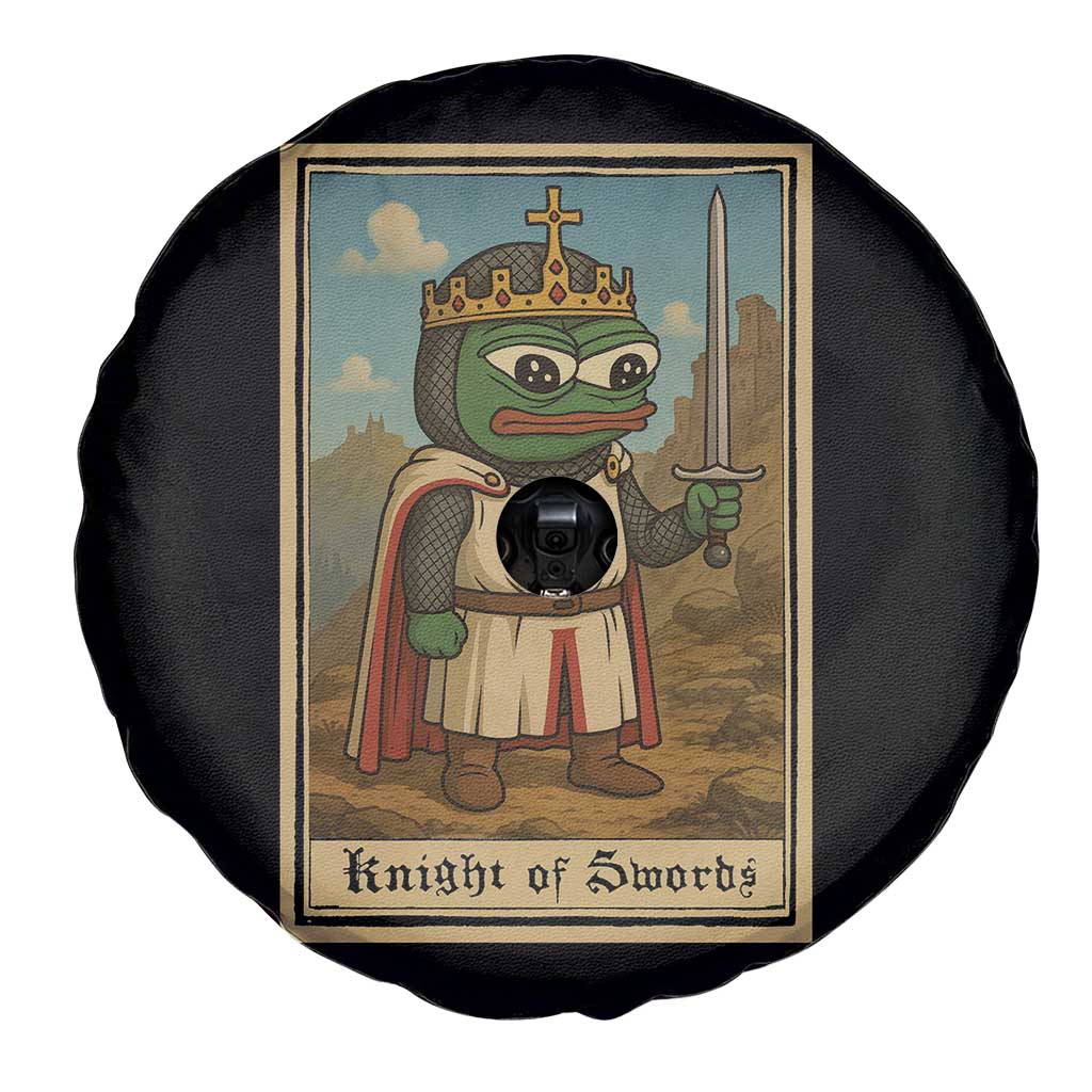 Funny Knight Meme Spare Tire Cover Vintage Pepe Frog Templar Crusader Fren Soldier TS10 Print Your Wear