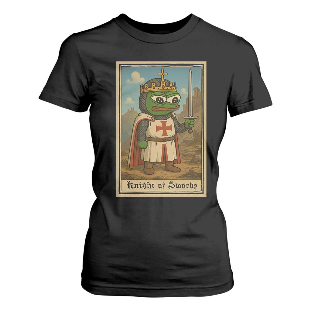 Funny Knight Meme T Shirt For Women Vintage Pepe Frog Templar Crusader Fren Soldier TS10 Black Print Your Wear