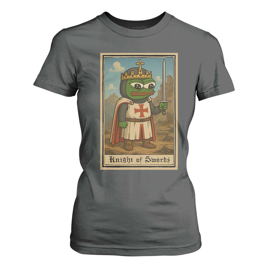 Funny Knight Meme T Shirt For Women Vintage Pepe Frog Templar Crusader Fren Soldier TS10 Dark Heather Print Your Wear