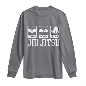 Funny BJJ Long Sleeve Shirt Toque Soco Rola Brazilian Jiu Jitsu TS10 Charcoal Print Your Wear