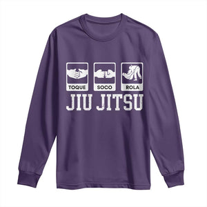 Funny BJJ Long Sleeve Shirt Toque Soco Rola Brazilian Jiu Jitsu TS10 Purple Print Your Wear