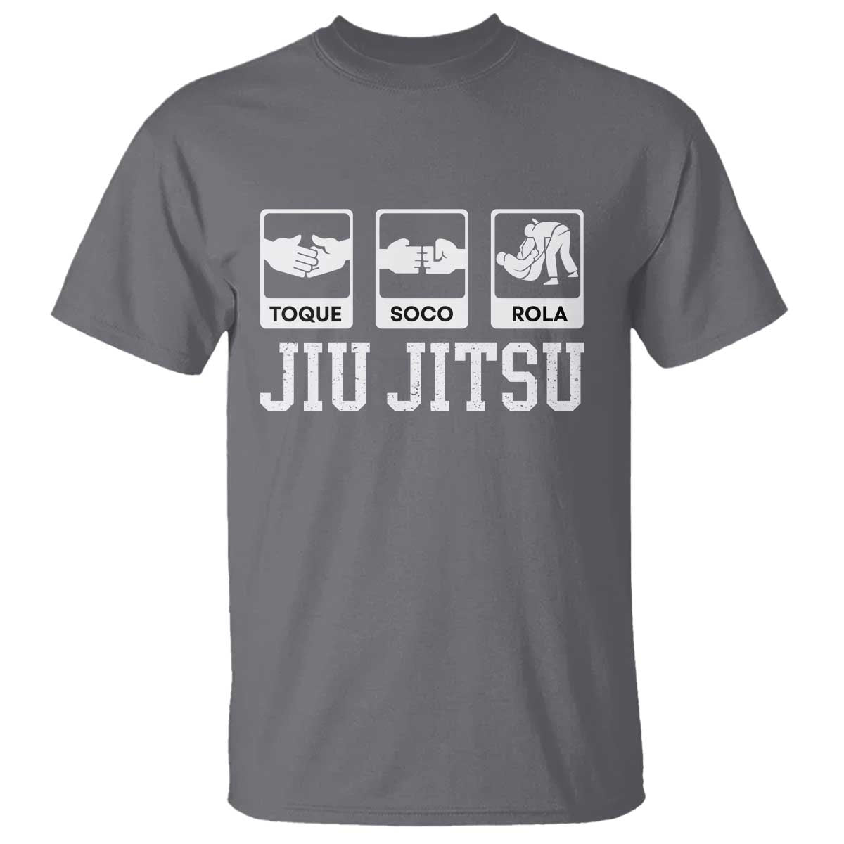 Funny BJJ T Shirt Toque Soco Rola Brazilian Jiu Jitsu TS10 Charcoal Print Your Wear