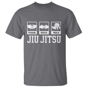 Funny BJJ T Shirt Toque Soco Rola Brazilian Jiu Jitsu TS10 Charcoal Print Your Wear