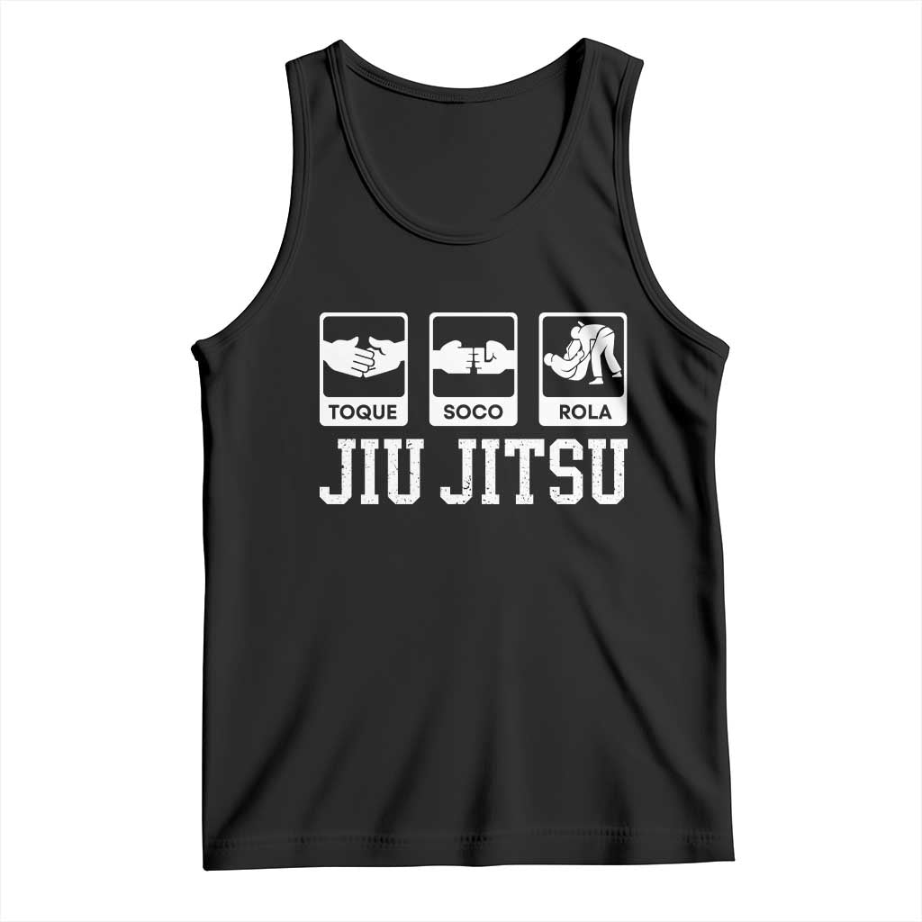 Funny BJJ Tank Top Toque Soco Rola Brazilian Jiu Jitsu TS10 Black Print Your Wear