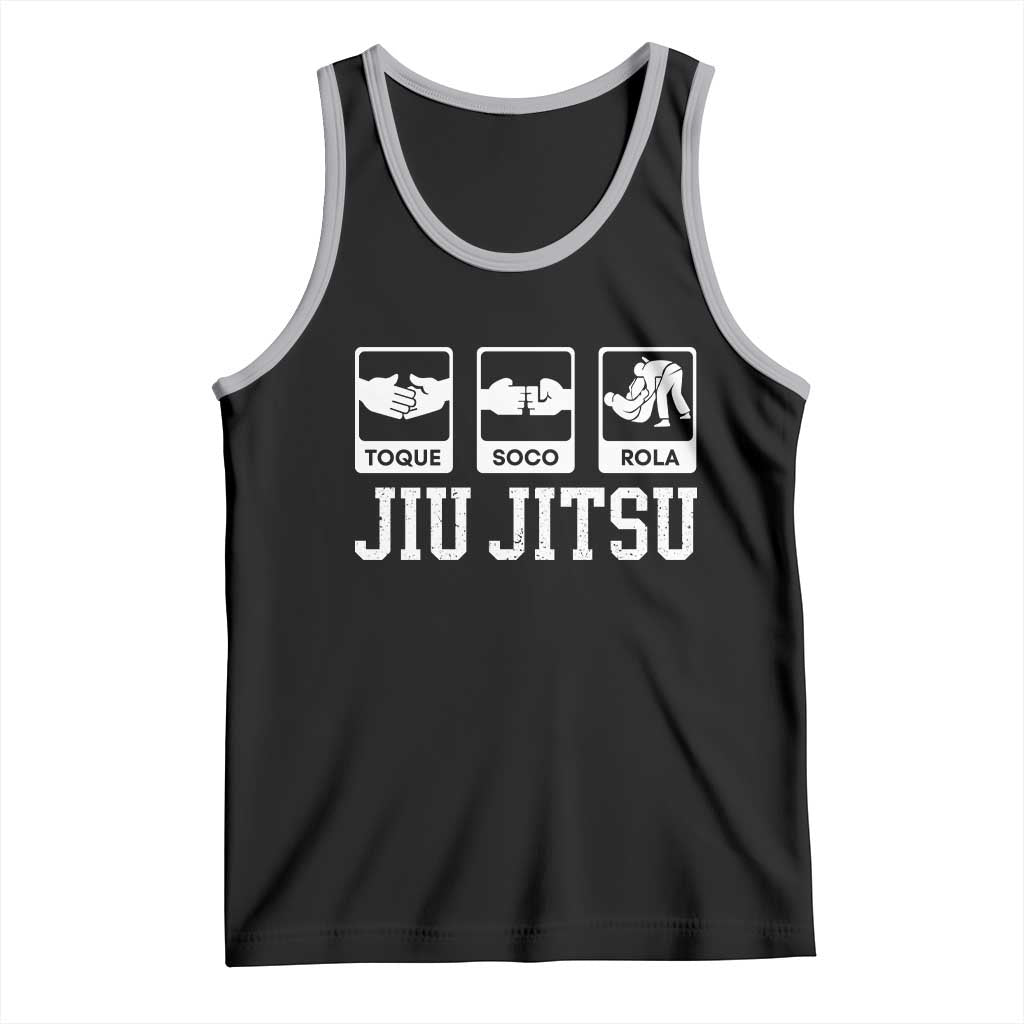 Funny BJJ Tank Top Toque Soco Rola Brazilian Jiu Jitsu TS10 Black Athletic Heather Print Your Wear
