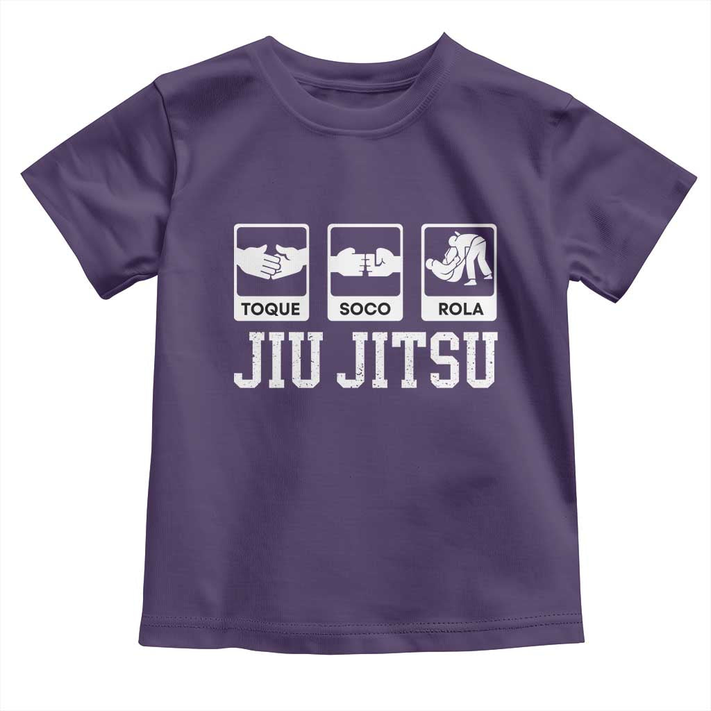 Funny BJJ Toddler T Shirt Toque Soco Rola Brazilian Jiu Jitsu TS10 Purple Print Your Wear