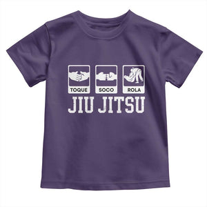 Funny BJJ Toddler T Shirt Toque Soco Rola Brazilian Jiu Jitsu TS10 Purple Print Your Wear