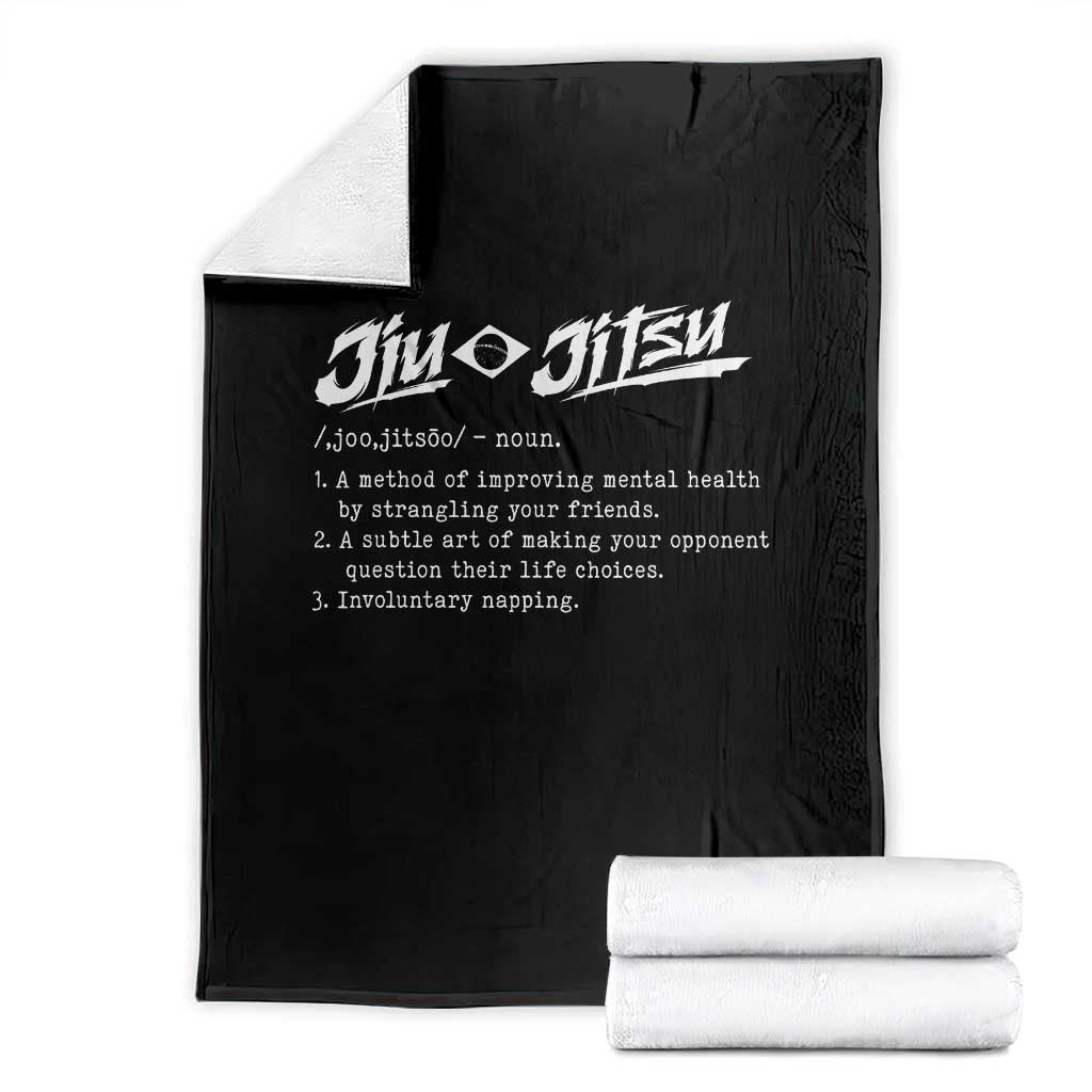 Funny Brazilian Jiu Jitsu Throw Blanket Jiujitsu Definition BJJ TS10 Black Print Your Wear