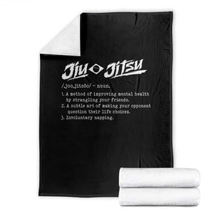 Funny Brazilian Jiu Jitsu Throw Blanket Jiujitsu Definition BJJ TS10 Black Print Your Wear