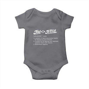 Funny Brazilian Jiu Jitsu Baby Onesie Jiujitsu Definition BJJ TS10 Charcoal Print Your Wear