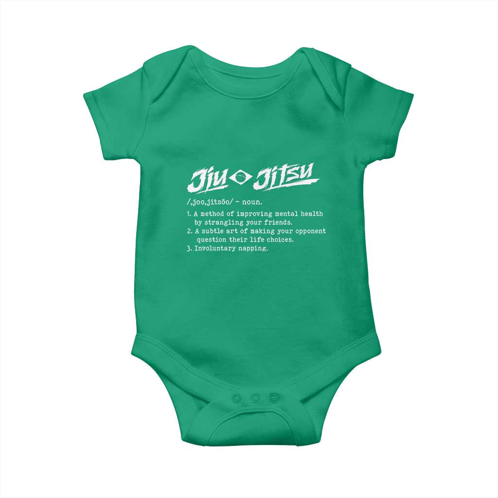 Funny Brazilian Jiu Jitsu Baby Onesie Jiujitsu Definition BJJ TS10 Irish Green Print Your Wear