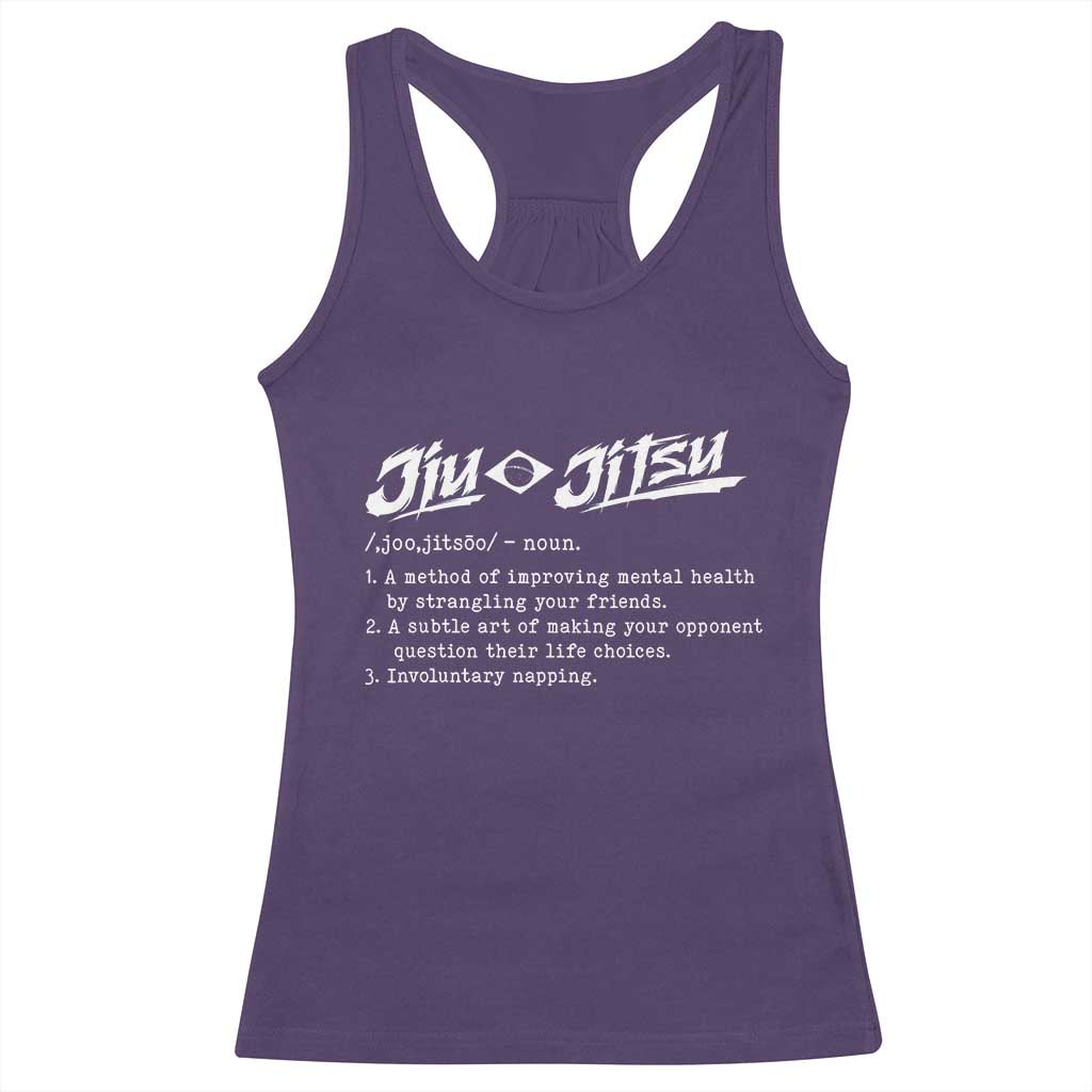 Funny Brazilian Jiu Jitsu Racerback Tank Top Jiujitsu Definition BJJ TS10 Purple Print Your Wear