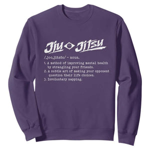 Funny Brazilian Jiu Jitsu Sweatshirt Jiujitsu Definition BJJ TS10 Purple Print Your Wear