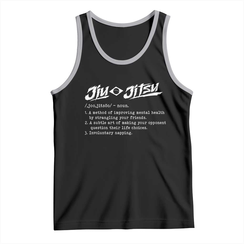 Funny Brazilian Jiu Jitsu Tank Top Jiujitsu Definition BJJ TS10 Black Athletic Heather Print Your Wear