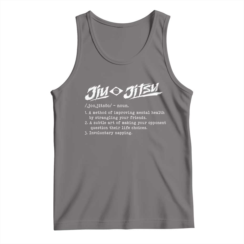 Funny Brazilian Jiu Jitsu Tank Top Jiujitsu Definition BJJ TS10 Deep Heather Print Your Wear