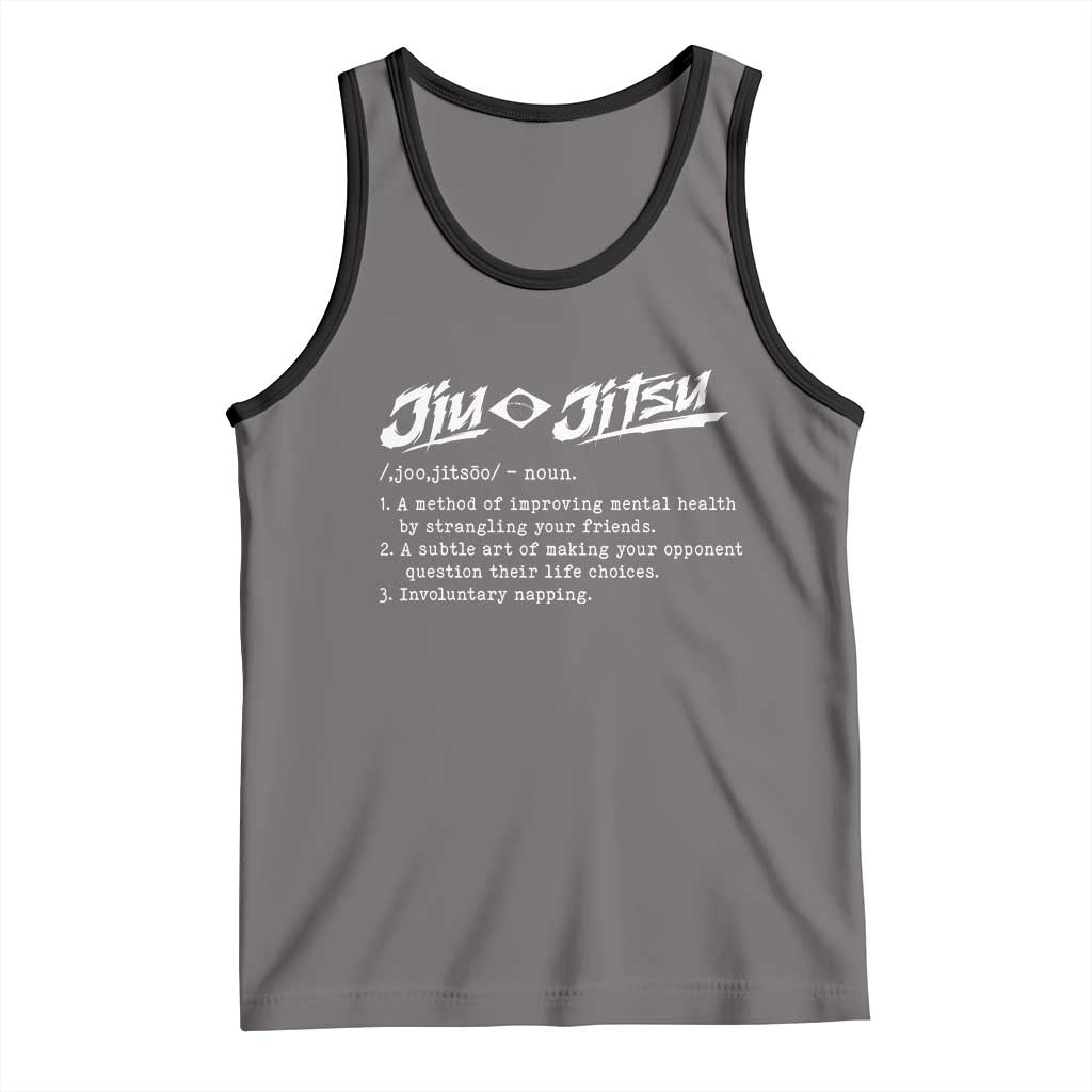 Funny Brazilian Jiu Jitsu Tank Top Jiujitsu Definition BJJ TS10 Deep Heather Black Print Your Wear