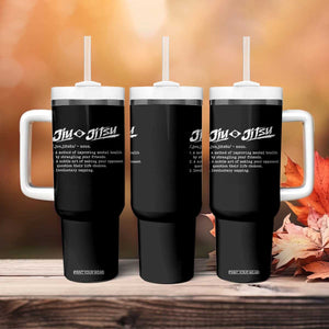 Funny Brazilian Jiu Jitsu Tumbler With Handle Jiujitsu Definition BJJ TS10 Print Your Wear