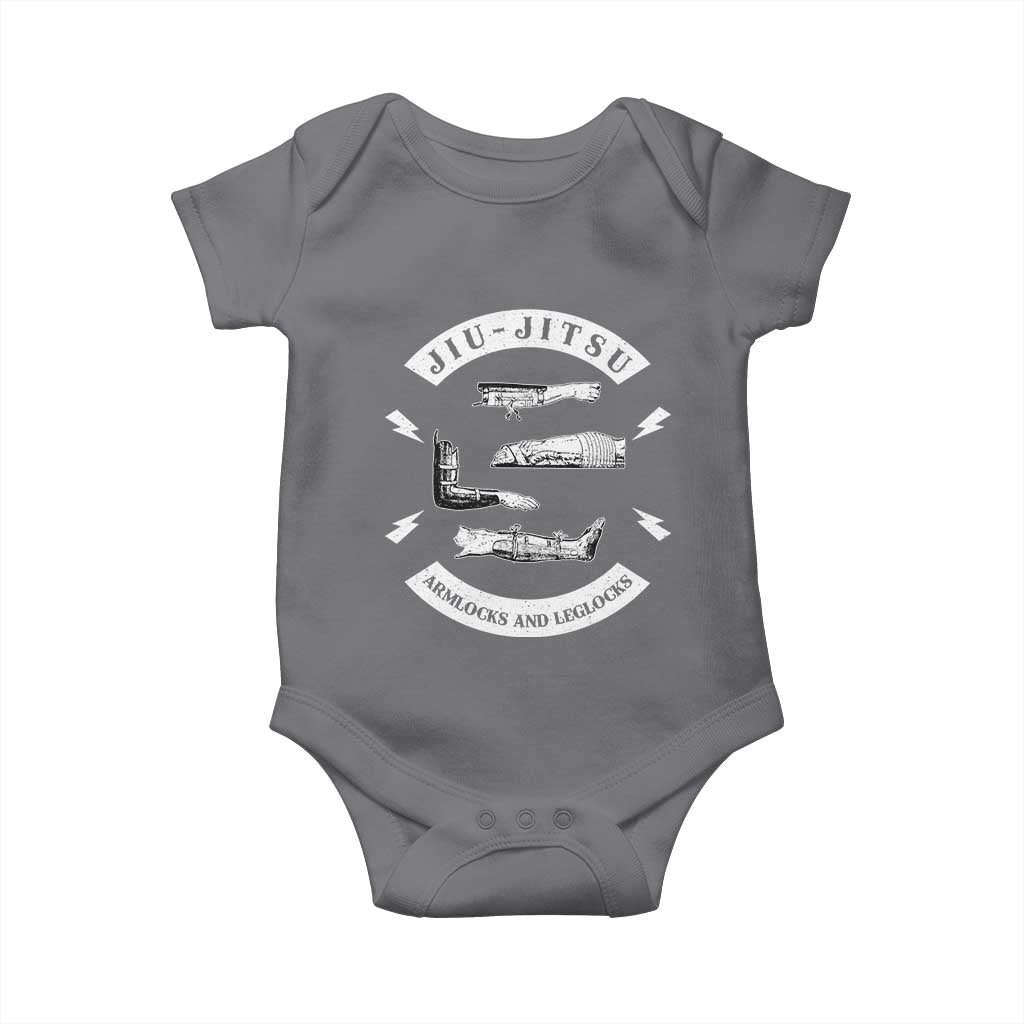 Vintage Jiu Jitsu Baby Onesie Armlocks and Leglocks BJJ Grappling Fans TS10 Charcoal Print Your Wear