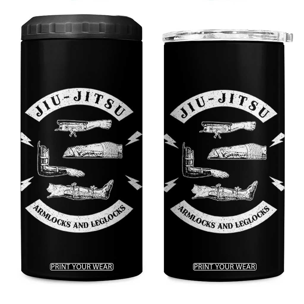 Vintage Jiu Jitsu 4 in 1 Can Cooler Tumbler Armlocks and Leglocks BJJ Grappling Fans TS10 One Size: 16 oz Black Print Your Wear