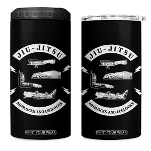 Vintage Jiu Jitsu 4 in 1 Can Cooler Tumbler Armlocks and Leglocks BJJ Grappling Fans TS10 One Size: 16 oz Black Print Your Wear