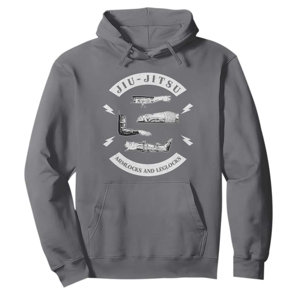 Vintage Jiu Jitsu Hoodie Armlocks and Leglocks BJJ Grappling Fans TS10 Charcoal Print Your Wear