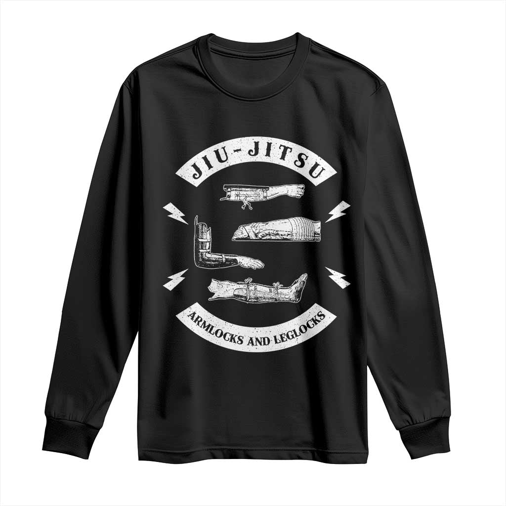 Vintage Jiu Jitsu Long Sleeve Shirt Armlocks and Leglocks BJJ Grappling Fans TS10 Black Print Your Wear