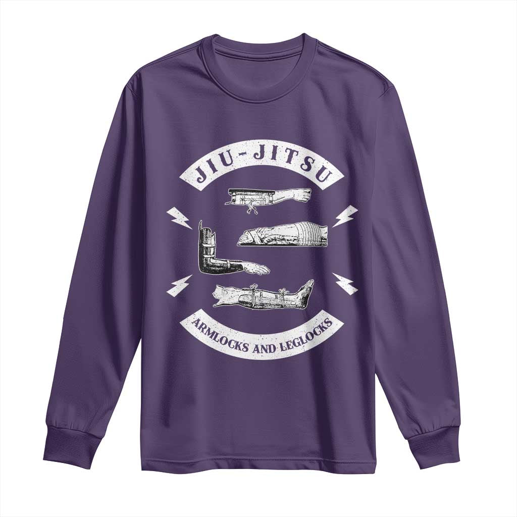 Vintage Jiu Jitsu Long Sleeve Shirt Armlocks and Leglocks BJJ Grappling Fans TS10 Purple Print Your Wear